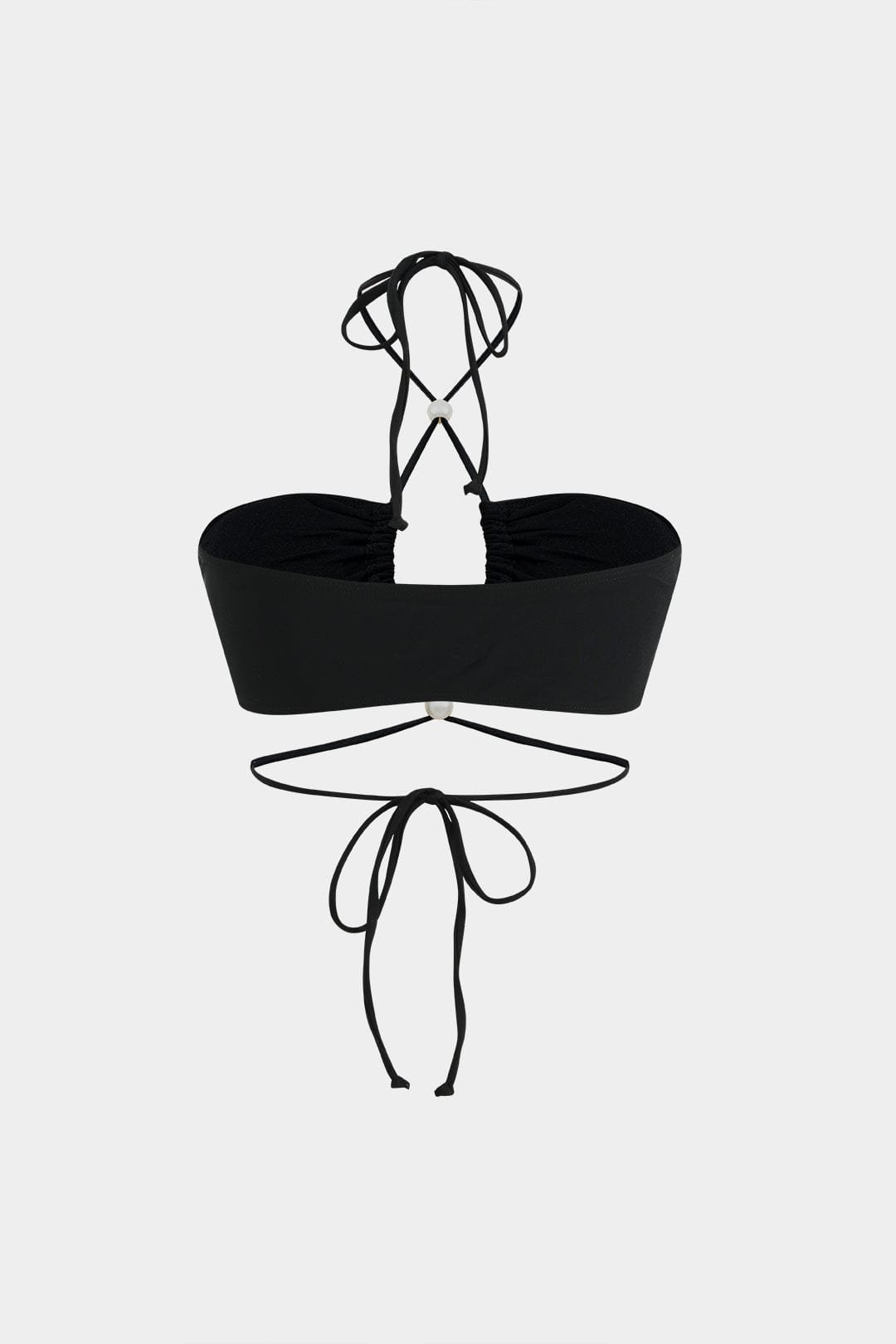 Three-Piece Bikini Set in Black with Wrap Sarong Cover-Up