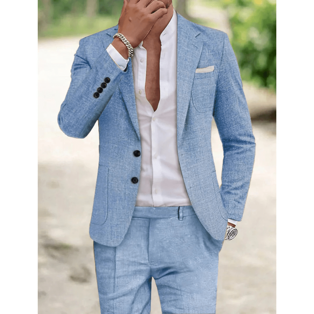 Men's Suit Two-Piece Set for Work - Comfortable Fit, Versatile Style