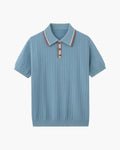 Mens Polo Shirt with Contrast Collar – Stylish Summer Retro Design for Casual Wear
